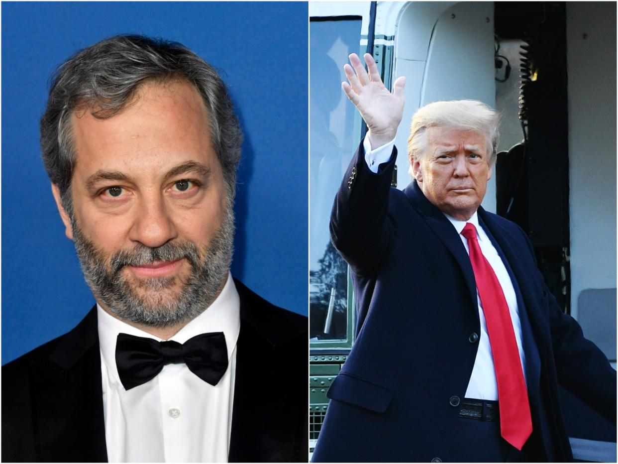 Trump and filmmaker Judd Apatow (Getty)