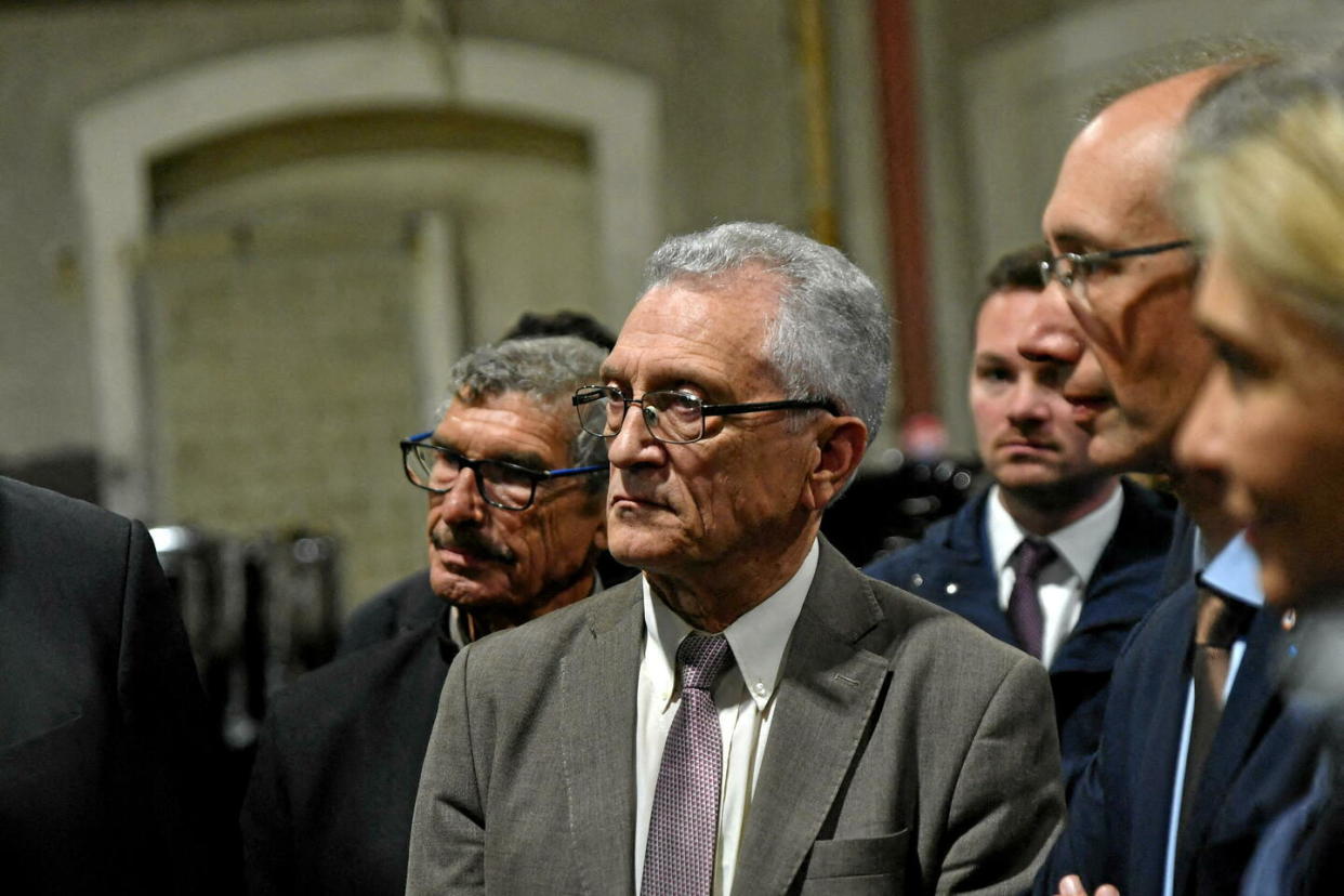 Philippe Gaudin a effectué un salut nazi devant les élus de sa commune samedi 20 avril 2024.  - Credit:Ait Adjedjou Karim / ABACA