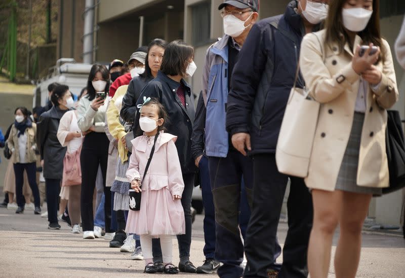 People vote in South Korea's parliamentary election amid the coronavirus disease (COVID19) pandemic