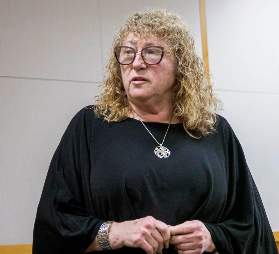 Candace Hawthorne, attorney for William “Wild Bill” Roberts, speaks during his trial at the Lake County Courthouse in Tavares on Wednesday, March 30, 2022. [PAUL RYAN / CORRESPONDENT]