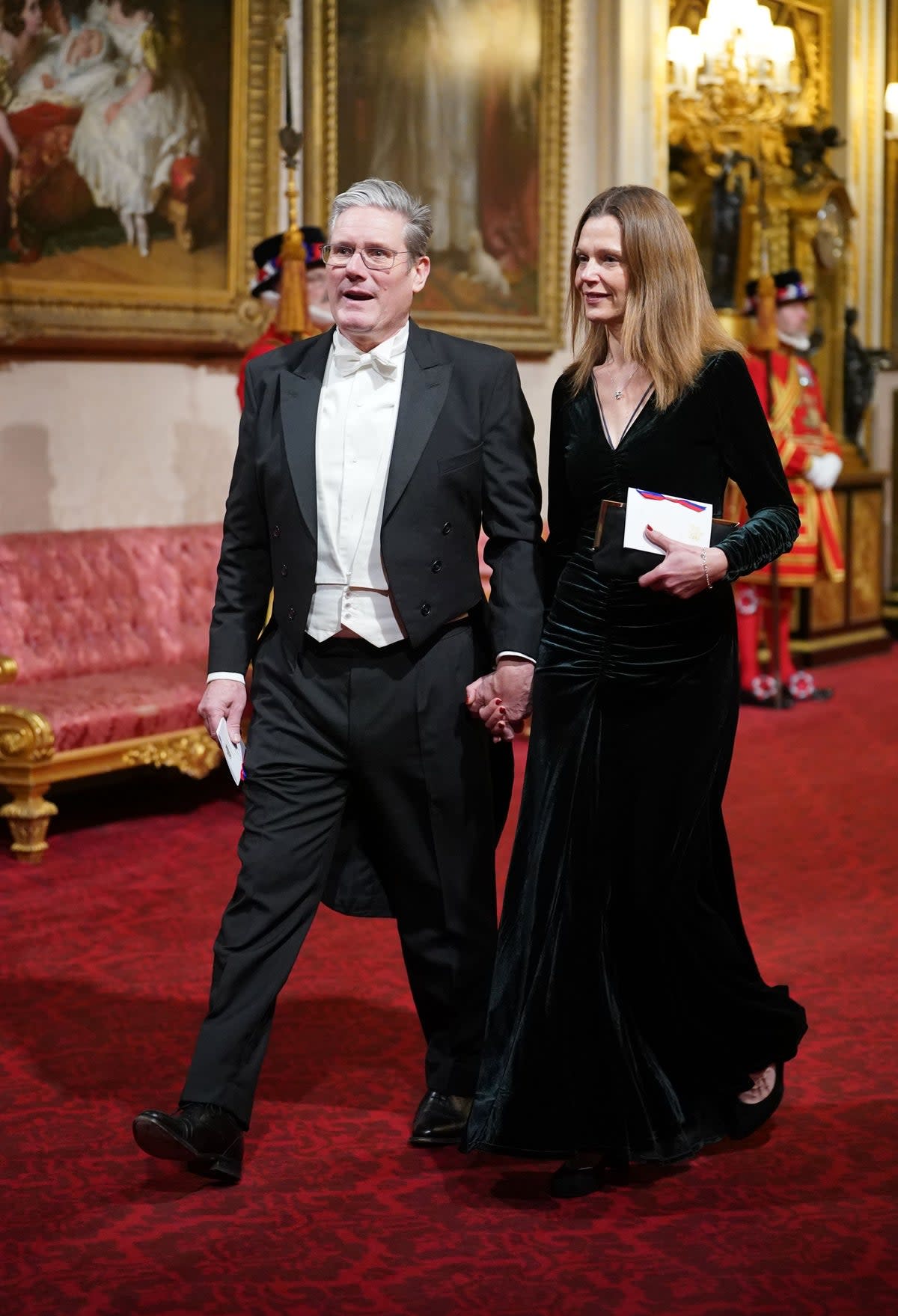Sir Keir Starmer and wife Victoria Starmer attend the State Banquet at Buckingham Palace on November 21, 2023 (Getty Images)