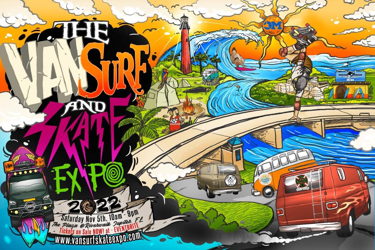 The Van Surf & Skate Expo 2022 will be held Saturday at The Plaza @ Riverwalk in Jupiter.