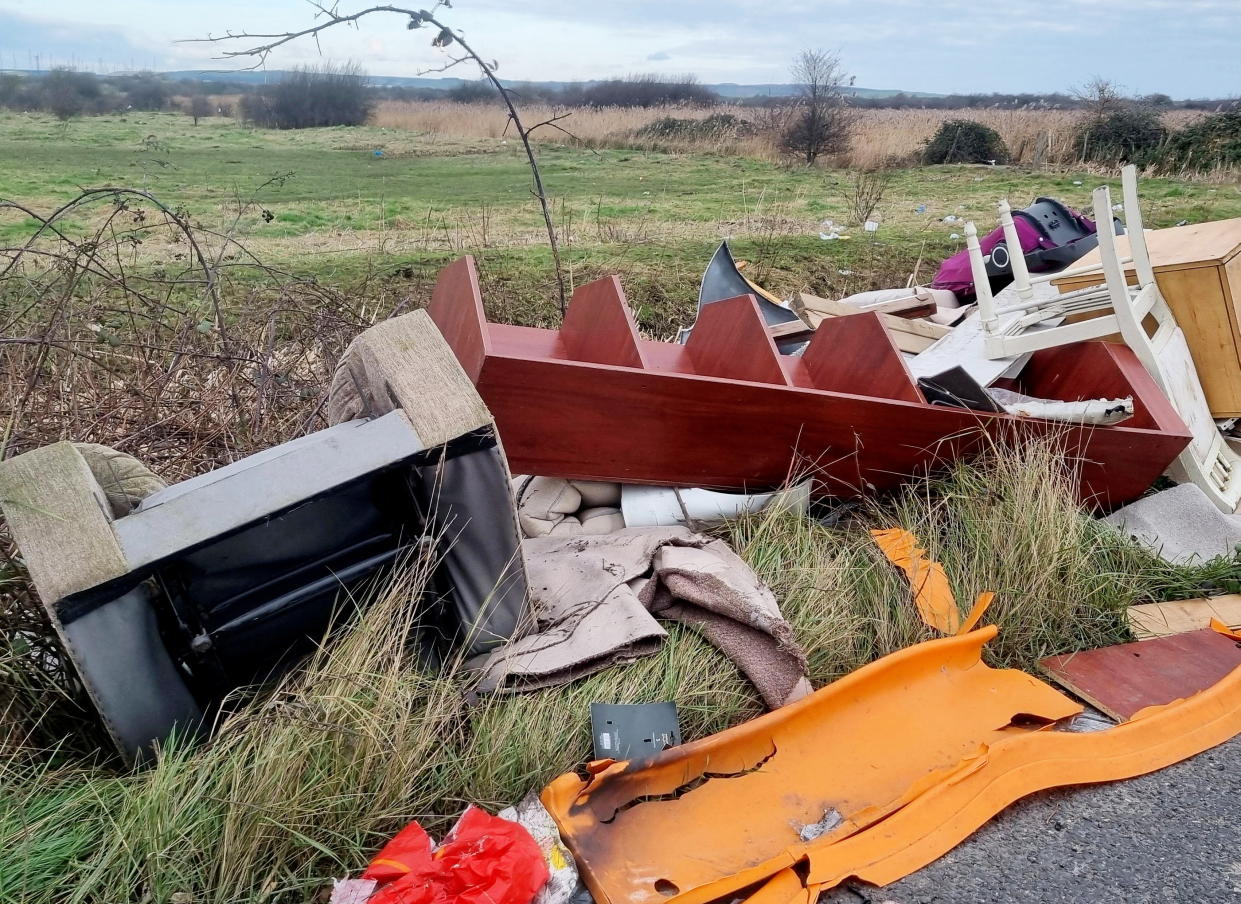 The road has been a hotspot for fly-tippers since the turn of the millennium. (SWNS)