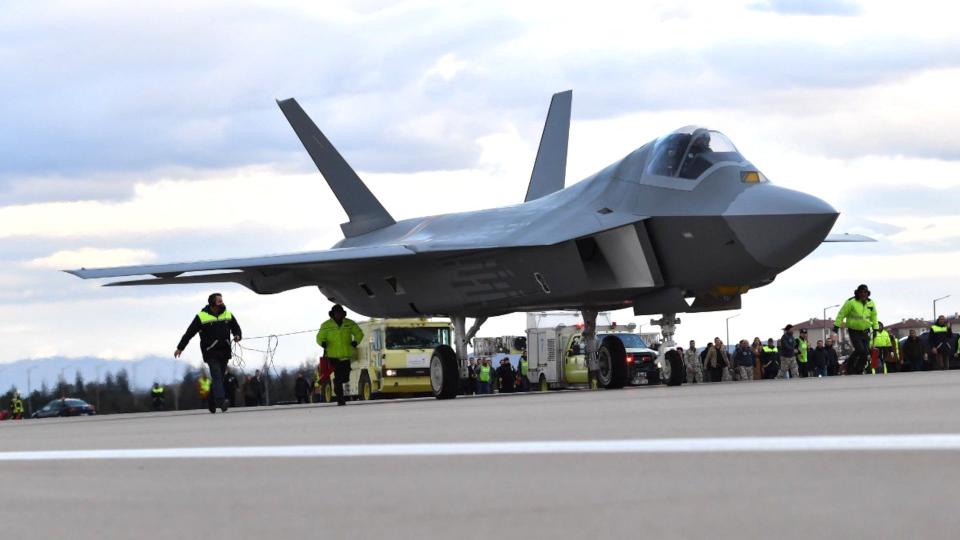 The TF-X next-generation fighter prototype during taxi tests ahead of its formal rollout in March 2023. <em>SSB</em>