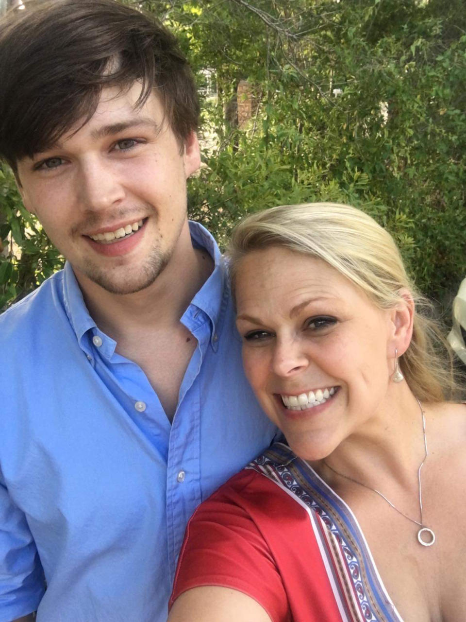 Alex Easterling, with his mother, Ashley.