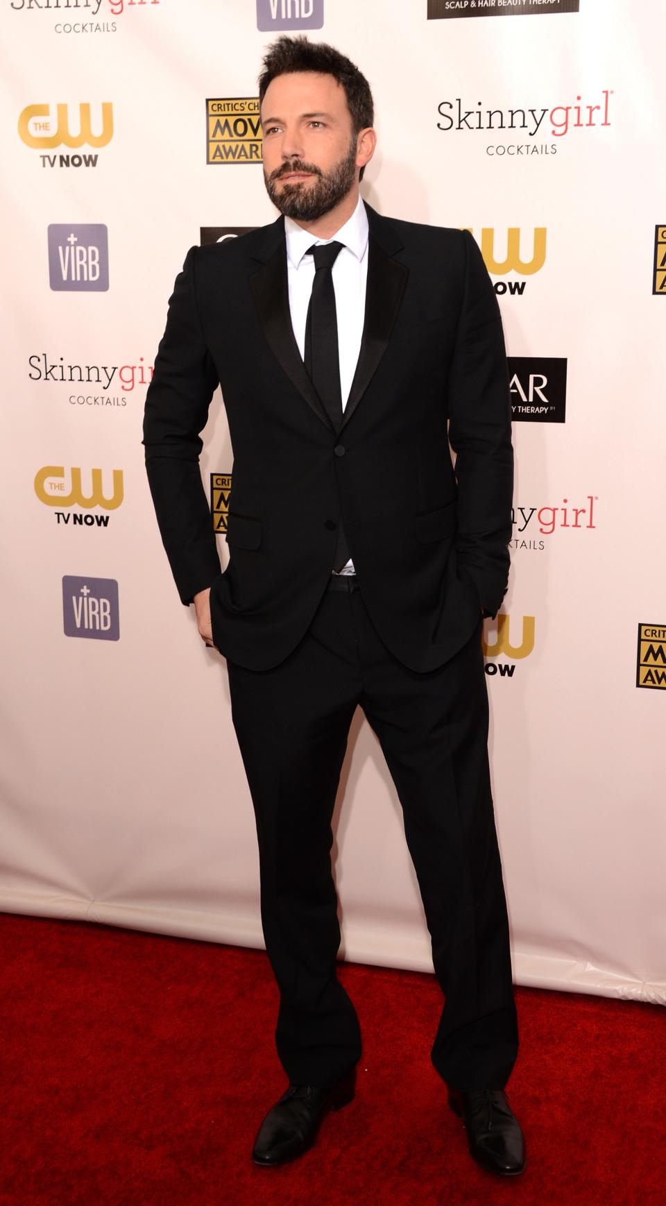 SANTA MONICA, CA - JANUARY 10: Director Ben Affleck arrives at the 18th Annual Critics' Choice Movie Awards held at Barker Hangar on January 10, 2013 in Santa Monica, California. (Photo by Jason Merritt/Getty Images)