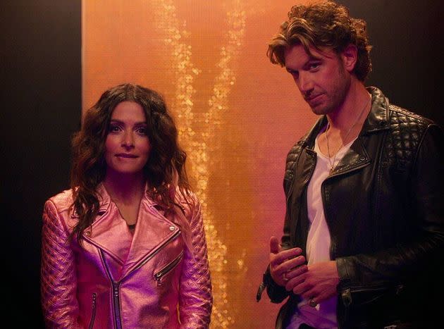 Sarah Shahi and Adam Demos as Billie and Brad in Sex/Life (Photo: Netflix)