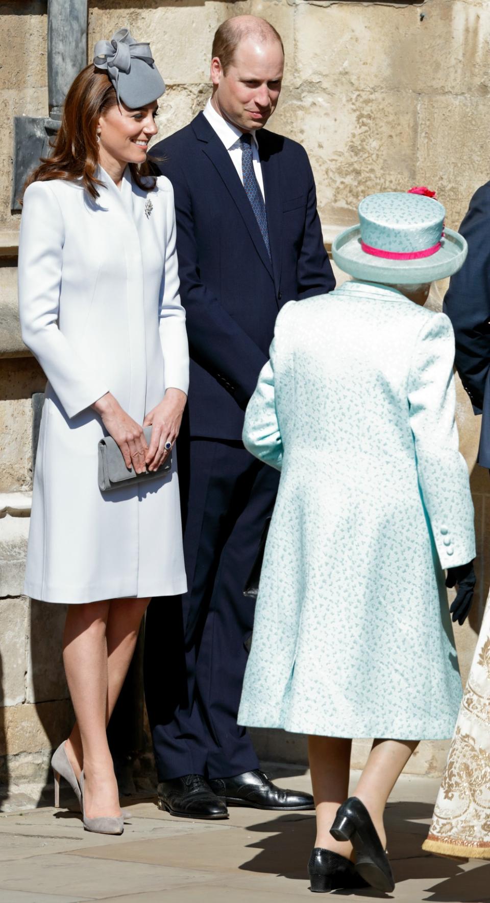 Kate and Will popped in following easter service with the Queen. Photo: Getty Images