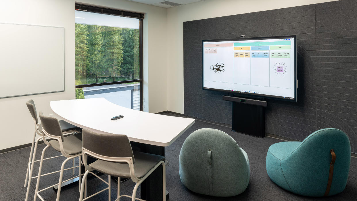  A conference room ready for hybrid with a Legrand and Microsoft Teams collaboration. . 