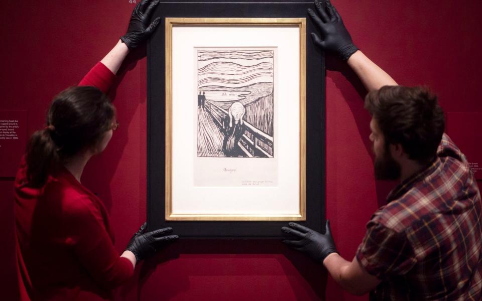 A print of The Scream, made from Munch's lithograph stone - Geoff Pugh 