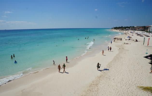 The best part of the Playa Del Carmen’s beach is the south end.