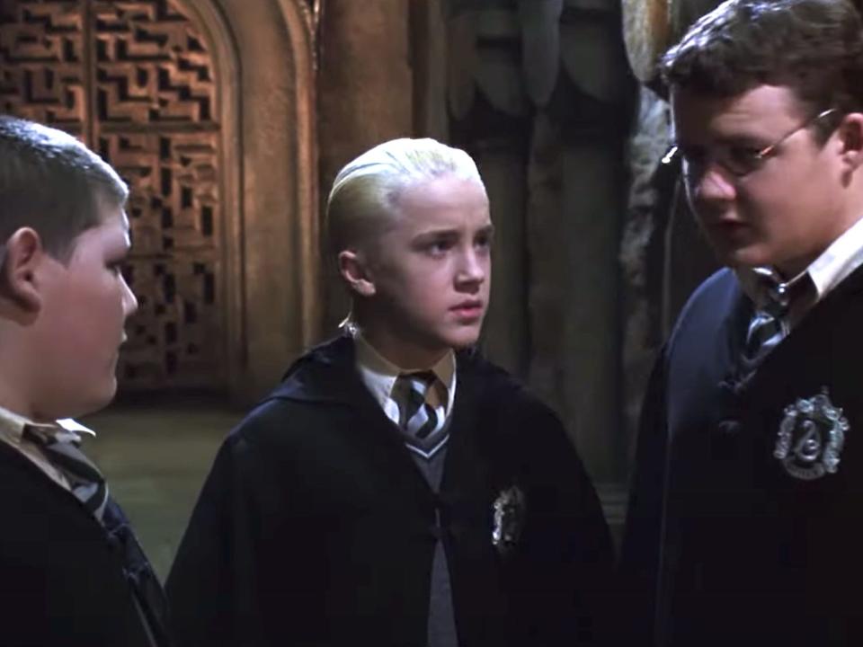 Jamie Waylett, Tom Felton, and Josh Herdman in "Harry Potter and the Chamber of Secrets."