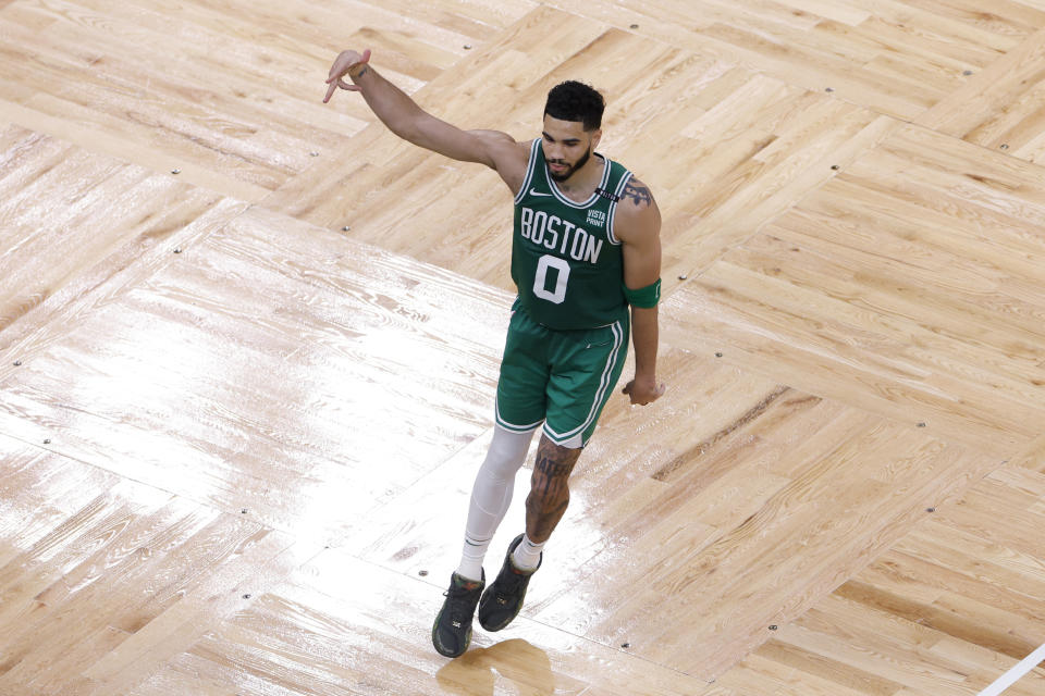 Jayson Tatum：「我還能更好…你們還沒看到最好版本的塔圖姆，畢竟我才26歲，還能持續進化。」(Photo by Danielle Parhizkaran/The Boston Globe via Getty Images)