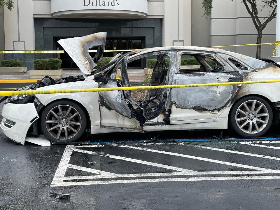 Florida woman charged after her car caught on fire with children inside while allegedly shoplifting.