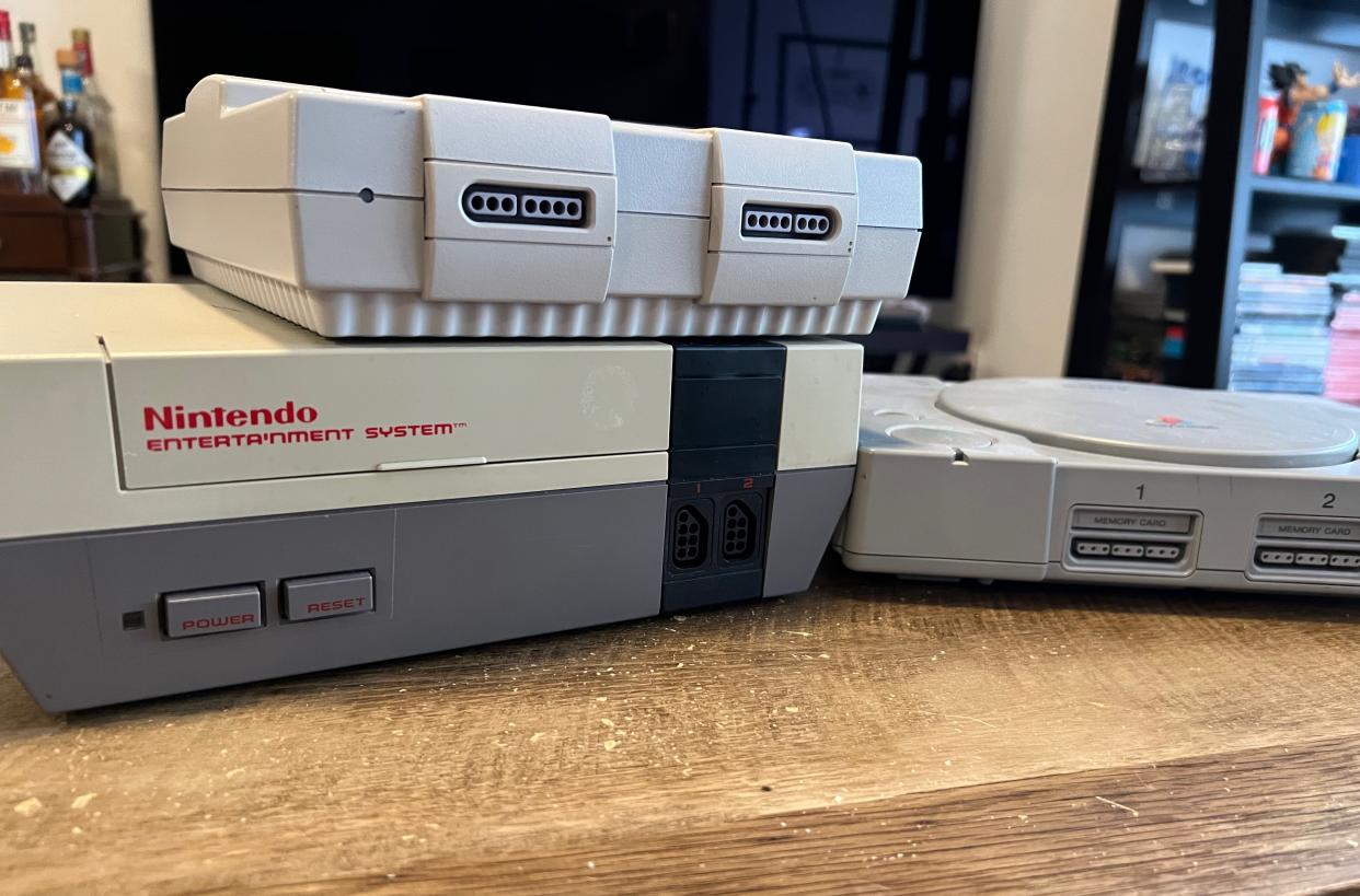 Retro consoles are easily available on sites like eBay, but there's no guarantee that they'll work, and often damaged or scratched. (Image: Howley)