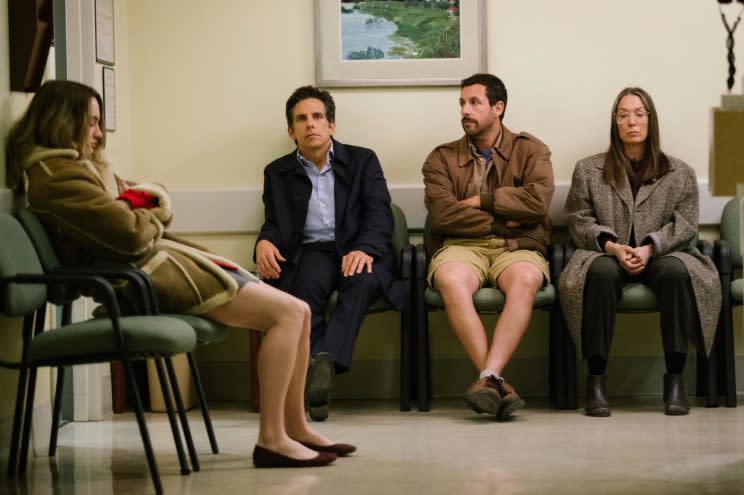 Sandler... has himself a rare critical hit in new movie The Meyerowitz Stories - Credit: Netflix