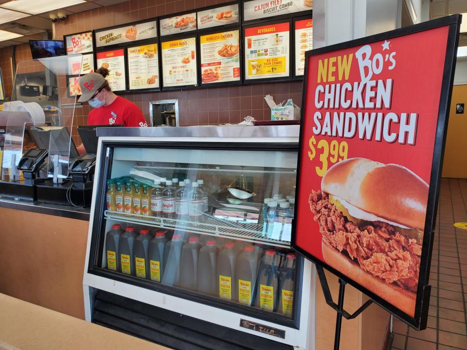 Inside a Bojangles restaurant in Fayetteville, Arkansas.