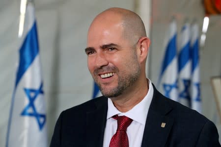 Israel justice minister, Amir Ohana attends a special cabinet meeting in the Israeli-occupied Golan Heights