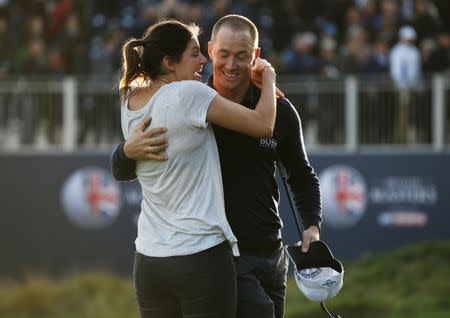 Britain Golf - British Masters - The Grove, Hertfordshire - 16/10/16 Sweden's Alex Noren celebrates winning the British Masters Action Images via Reuters / Paul Childs Livepic EDITORIAL USE ONLY.