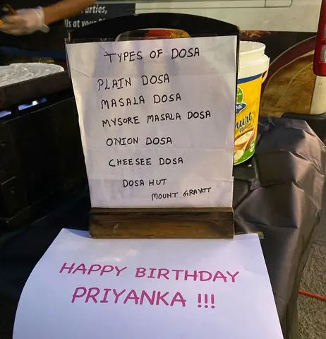 <p>Priyanka Chopra/Instagram</p> The Dosa truck for Priyanka Chopra Jonas' birthday