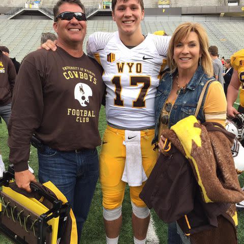 <p>Josh Allen Instagram</p> Josh Allen and his parents, Joel and LaVonne Allen.