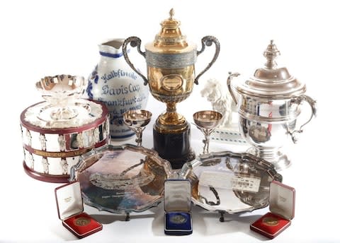 Boris Becker’s Wimbledon cups and other memorabilia on sale - Credit: SHENER HATHAWAY