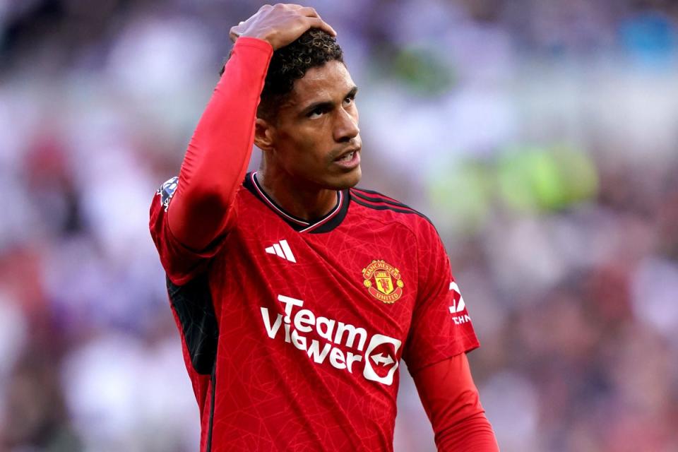 Raphael Varane has endured a difficult season with Manchester United (PA Wire)