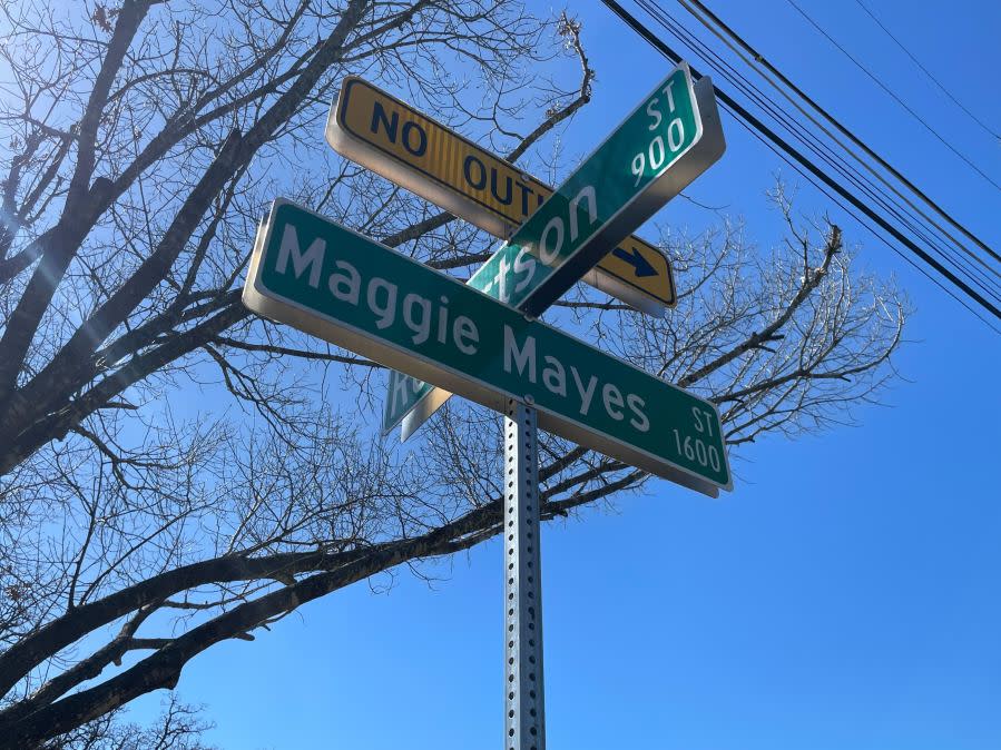 Maggie Mayes Street in Austin (KXAN Photo/Kelsey Thompson)