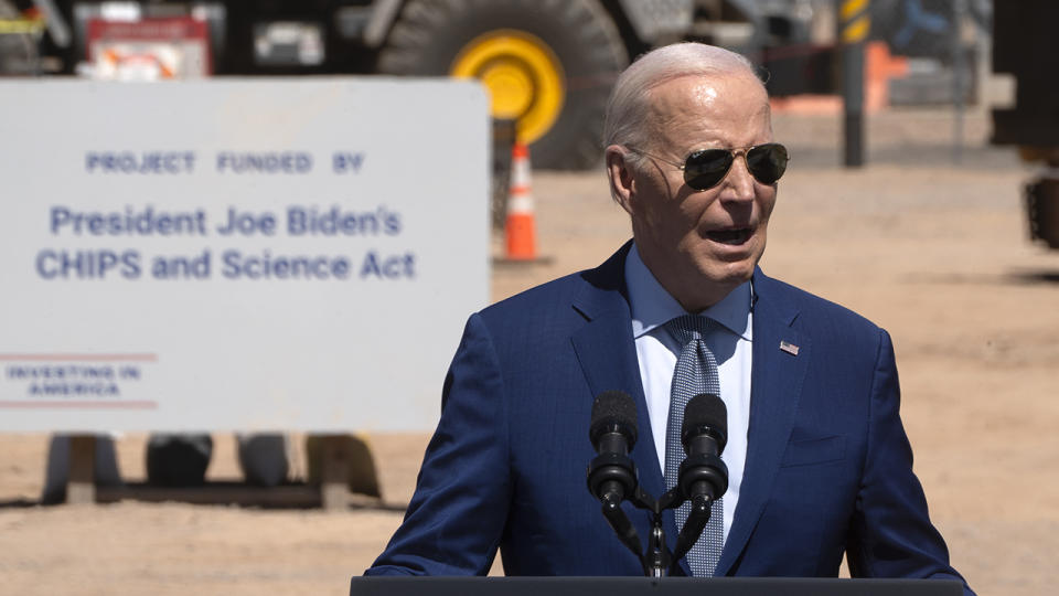 President Biden speaks at Intel