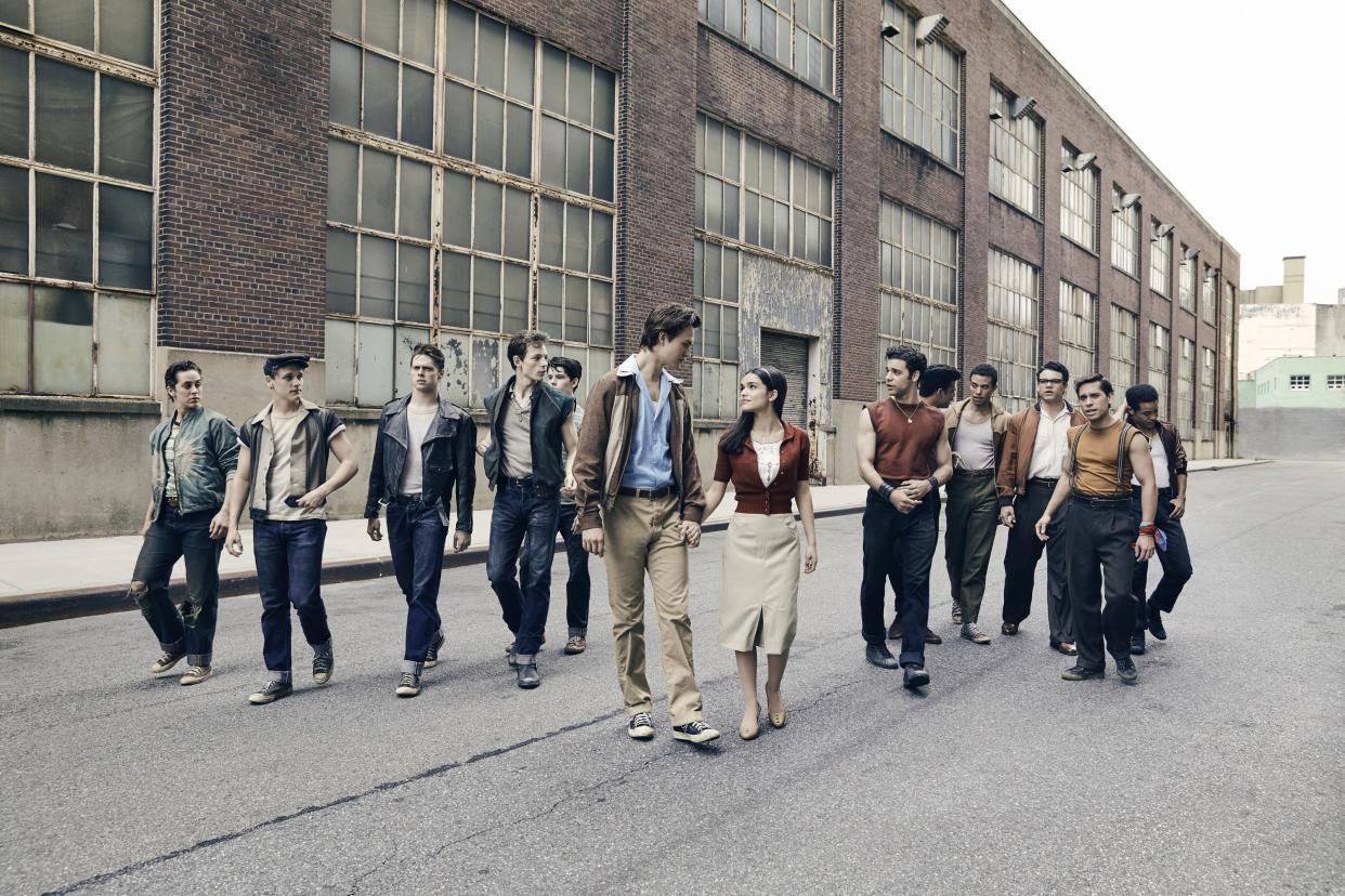 Nonbinary performer Iris Menas (far left) plays Anybodys in the new version of West Side Story (Photo: Ramona Rosales / © 20th Century Studios / Courtesy Everett Collection)