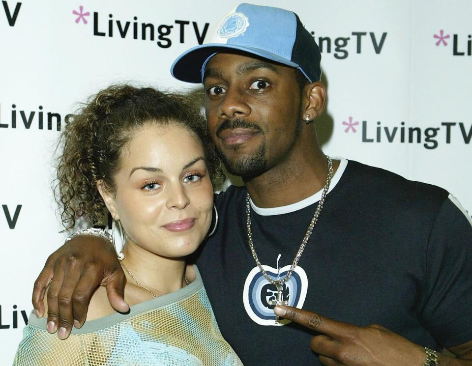 Richard Blackwood with ex-girlfriend Samia Stokes who he credits with saving his life. (Getty Images)