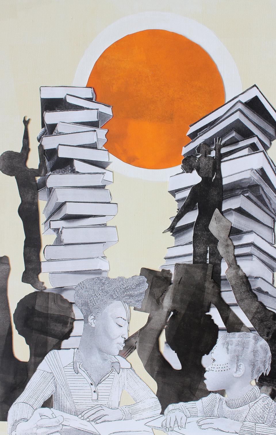 The Hour a Day Study Club, which united education and activism.&nbsp;Naomi Moyer, mixed media.&nbsp;