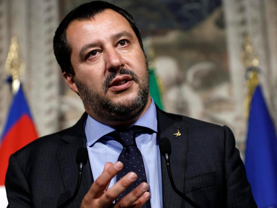 Italy’s far-right deputy prime minister has led a popular crackdown on immigration since assuming office in June: AP
