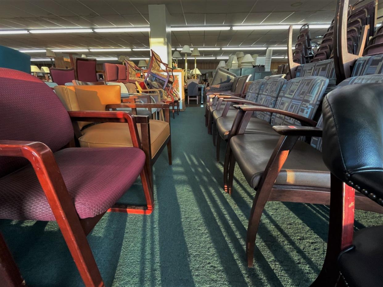 Hotel Furniture Liquidators survived the pandemic via selling office chairs for work-from-home. Now it's back in action seven days a week and has plenty to offer a very crowded housing market in Sioux Falls. November 4, 2021 photo.