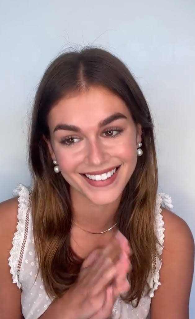 Kaia Gerber smiling