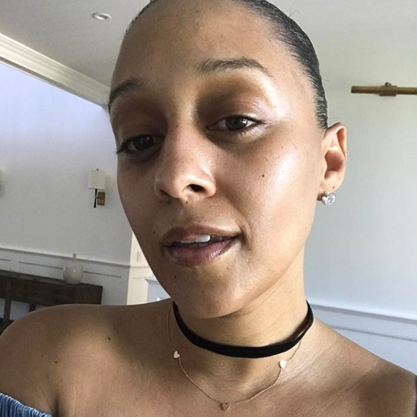 <p>“Fresh faced. No makeup. Just me,” Mowry captioned this photo of one of her earlier no-makeup selfies. (Photo: Instagram/tiamowry) </p>