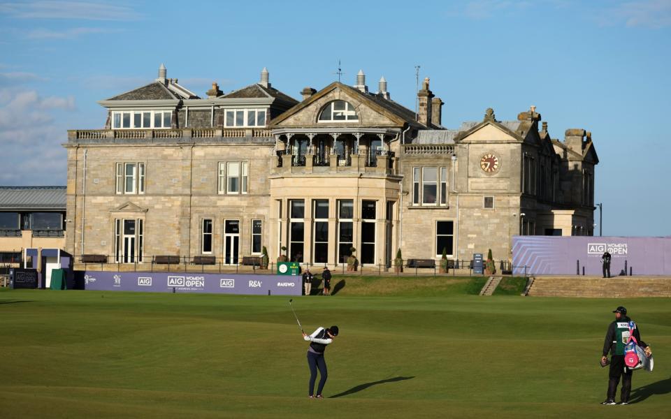 Nelly Korda on the 18th at St Andrews at the end of her third round