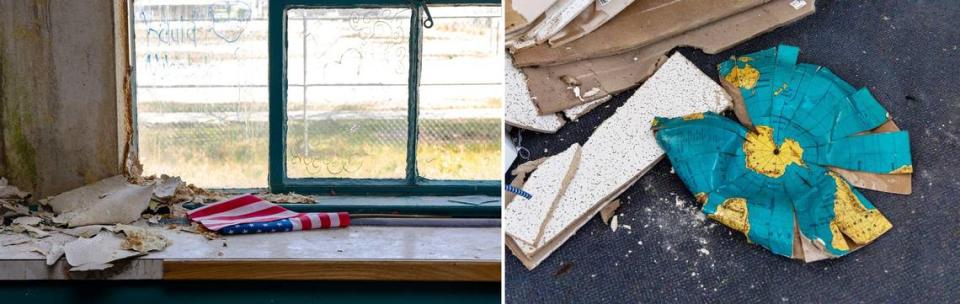 The now-closed Salmon Middle School continues to deteriorate after it was shuttered by the district.