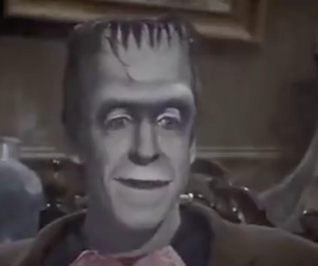 A clip of Herman Munster preaching tolerance for all types is going viral on Twitter. (Twitter screenshot)