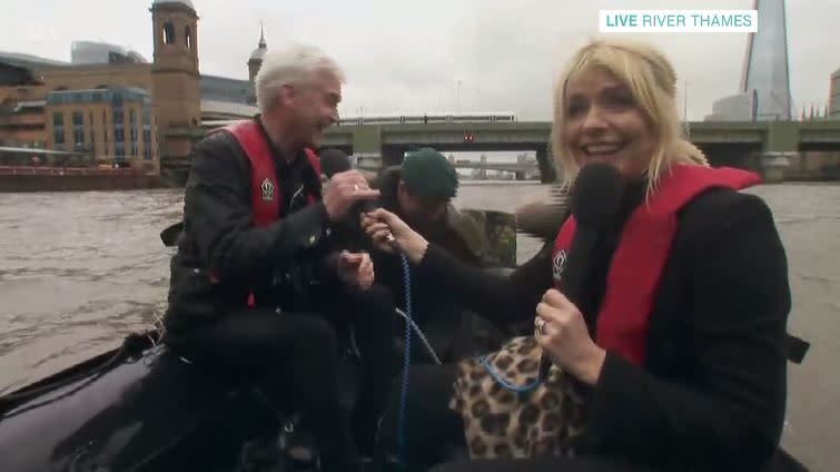 Holly and Phil got stranded live on air. (ITV)