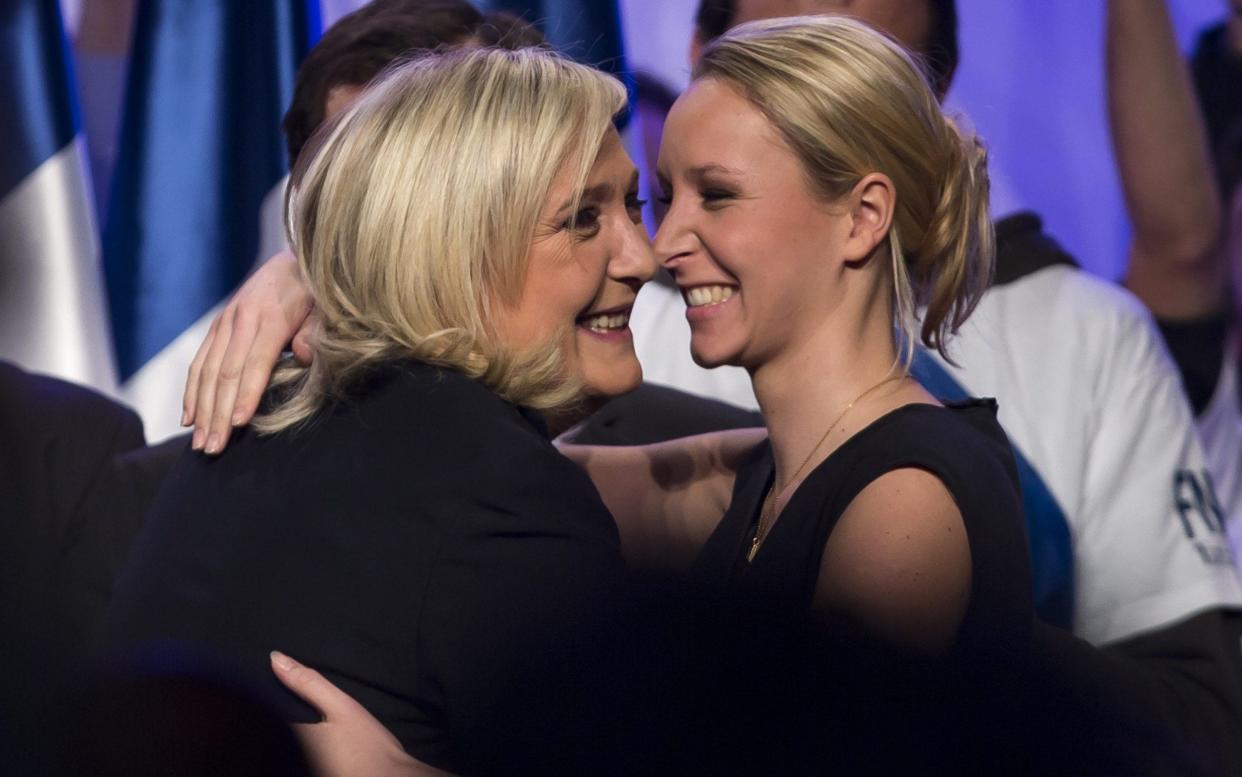 National Rally candidate Marine Le Pen and her niece and far-Right ex-MP Marion Maréchal - Ian Langsdon/EPA/Shutterstock/Shutterstock