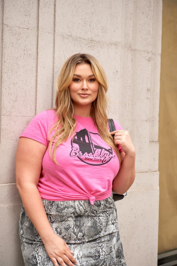 <p>A look from Hunter McGrady's fashion line, All Worthy.</p>