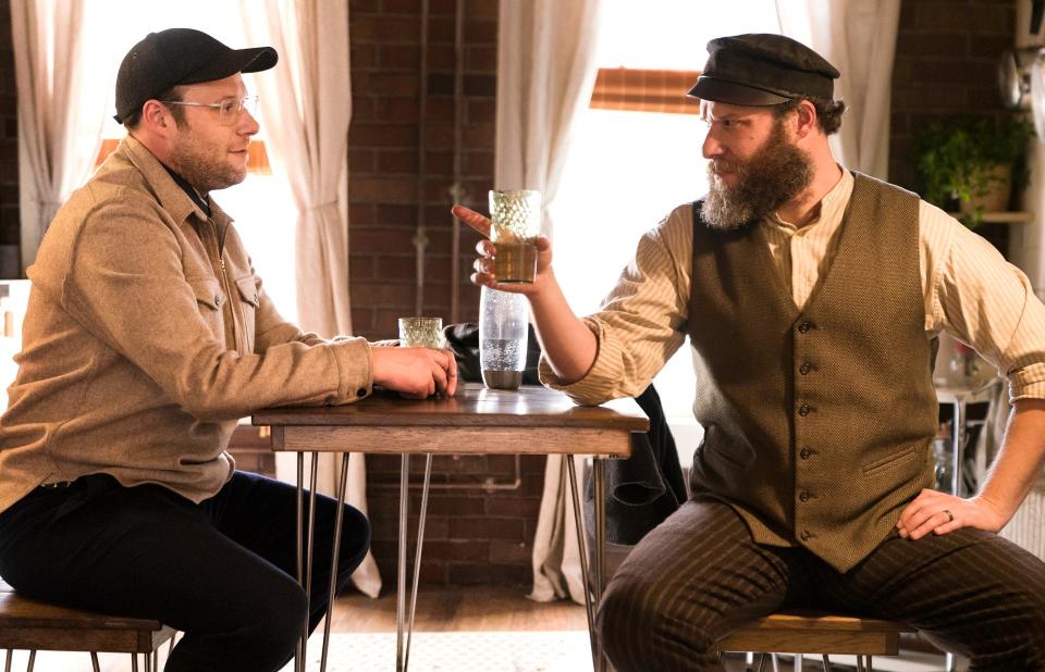 A strange circumstance leads to Ben Greenbaum (Seth Rogen) getting to know his great-grandfather Herschel (also Rogen) in "An American Pickle."