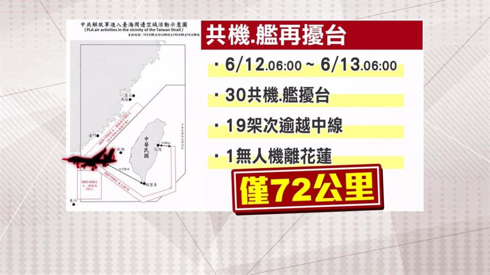 詭！擾台中國無人機距花蓮港39海浬　與上回基隆相同