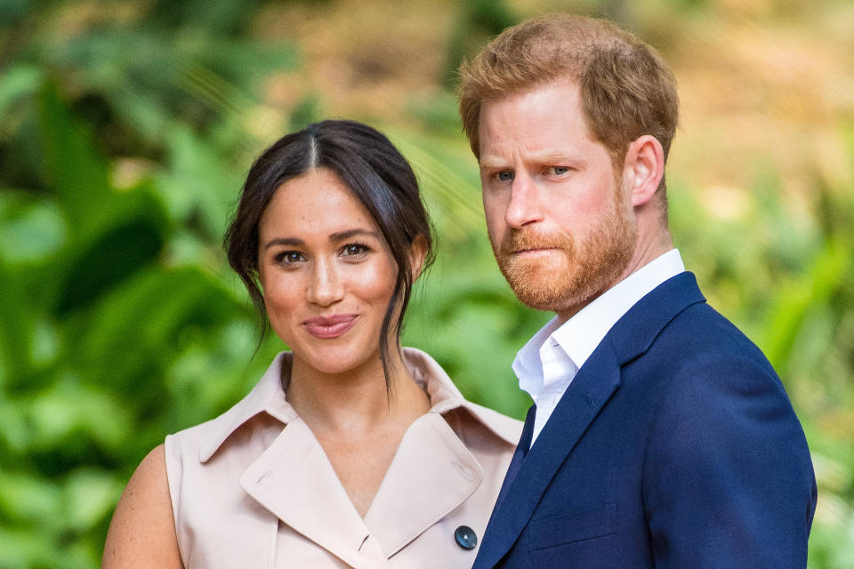 Prince Harry and Meghan, Duke and Duchess of Sussex made an official personal statement that they have chosen to quit their frontline roles as 'senior' Royals and start being financially independent. Seemingly without knowledge of the Queen, Prince Charles or Prince William, because Buckingham Palace said: 'Discussions with the Duke and Duchess of Sussex are at an early stage. We understand their desire to take a different approach, but these are complicated issues that will take time to work though.' (Photo by DPPA/Sipa USA)