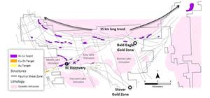 Plan Map Showing Regional Structures and Ultramafic Intrusions