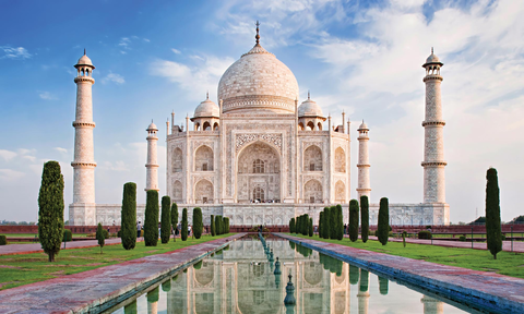 The Taj Mahal, built in 1643