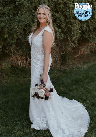 <p>Dani Sork Photo</p> Christine Brown on her wedding day to David Woolley in Moab, Utah.