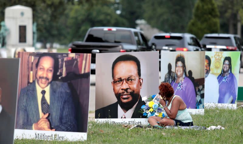 FILE PHOTO: Drive through memorial for Metro Detroit residents who lost their lives to COVID-19, on Belle Isle in Detroit