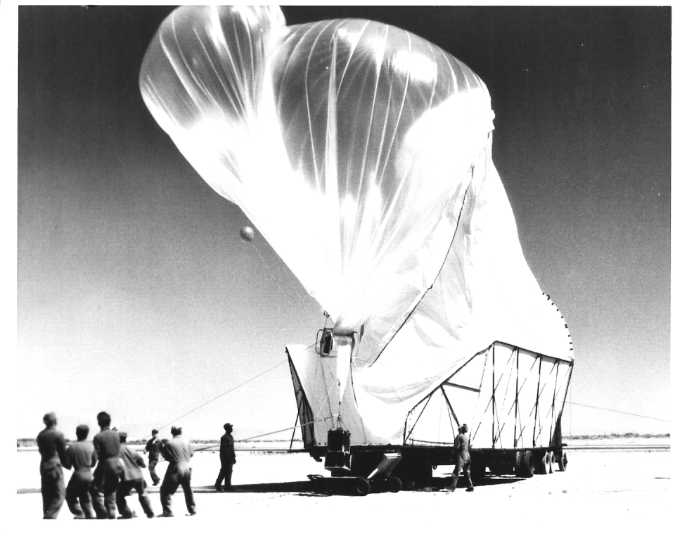 Project Moby Dick was an early Cold War-era effort by the U.S. to monitor the Soviet Union using high-altitude balloons. <a href="https://en.wikipedia.org/wiki/Project_Moby_Dick#/media/File:Launch_of_MOBY_DICK_balloon.png" rel="nofollow noopener" target="_blank" data-ylk="slk:United States Air Force Public Affairs;elm:context_link;itc:0;sec:content-canvas" class="link ">United States Air Force Public Affairs</a>